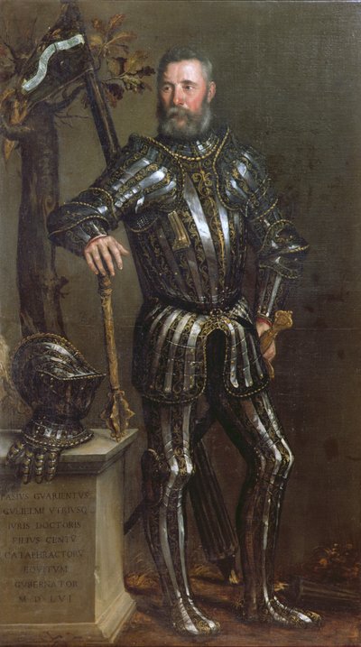 Porträt von Pase Guarienti (1500-ca. 63), venezianischer Ritter und Adliger von Domenico Brusasorci